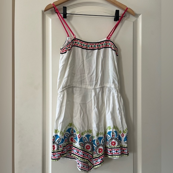 Flying Tomato White Vibrant Rayon Romper Women’s Size Medium - Picture 5 of 13